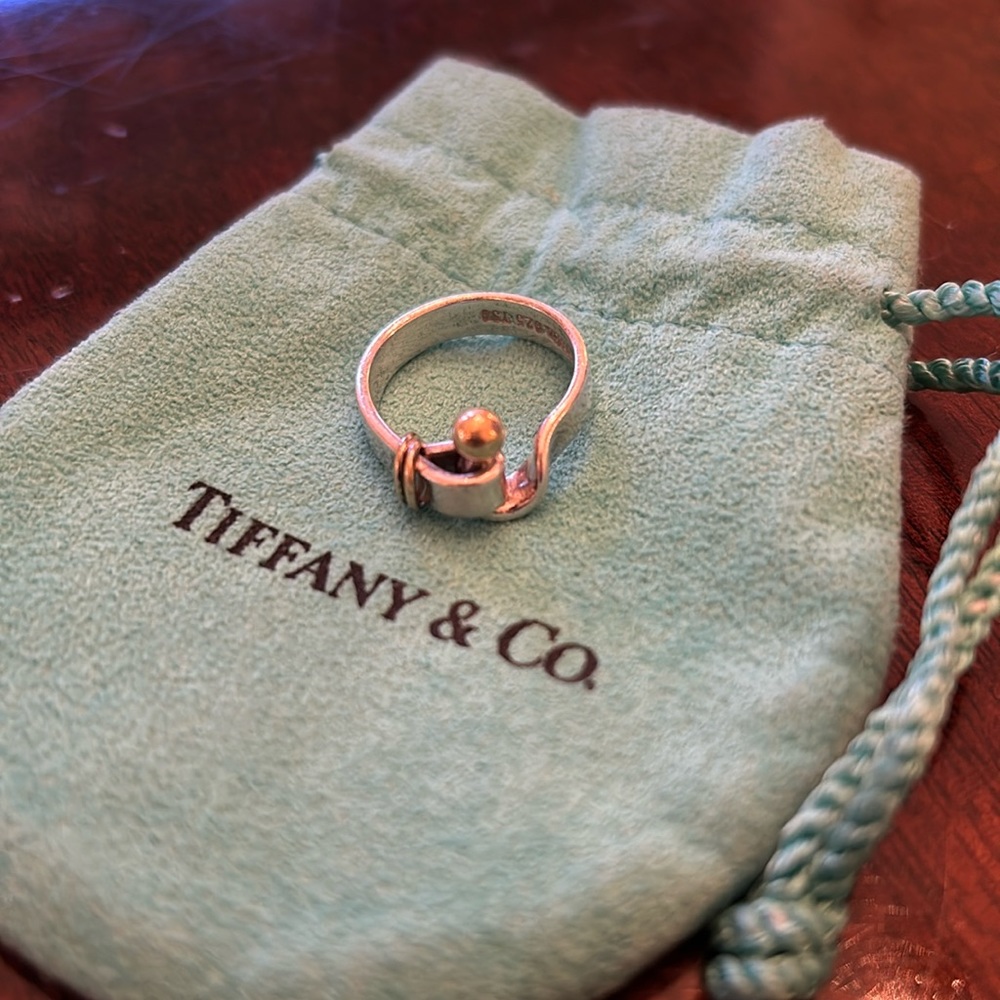 Tiffany Hook and Eye sterling silver Ring